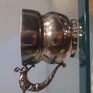 SILVER PLATED HAND CARVED MUG